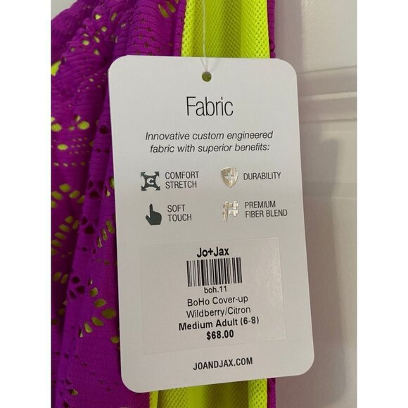 Jo+Jax BoHo Swimsuit Cover-Up Women's Medium M 6-8 Wildberry/Citron Swim Coverup - Picture 9 of 10
